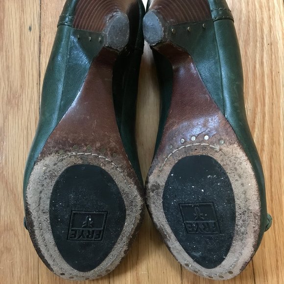 Frye hunter green steampunk heels - Picture 4 of 6
